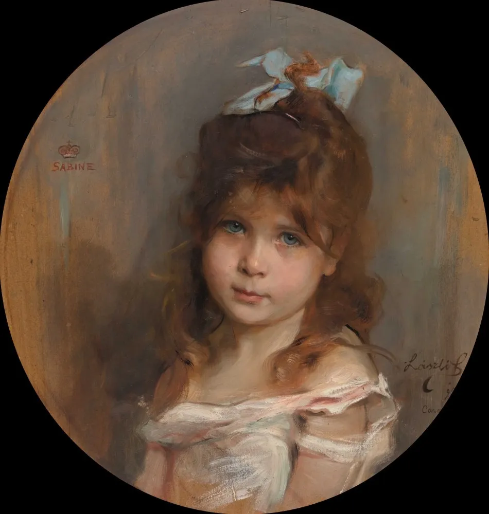 Portrait of Princess Sabine of Hohenlohe, by Philip de László, oil, 1900