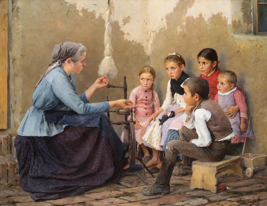 The Storyteller, by Philip de László, oil, 1896