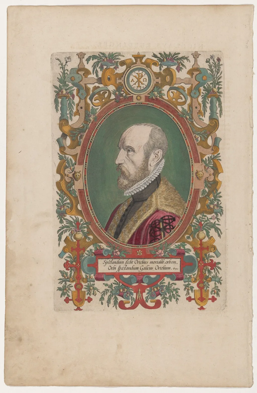 Abraham Ortelius (Wortels), by Philip Galle, ink, 1574