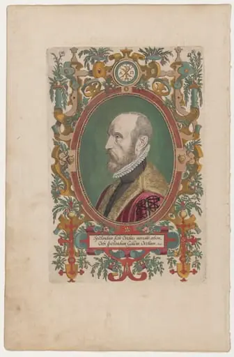 Abraham Ortelius (Wortels), by Philip Galle