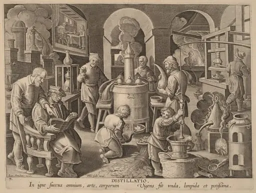 Distillatio (Distillation), by Philip Galle