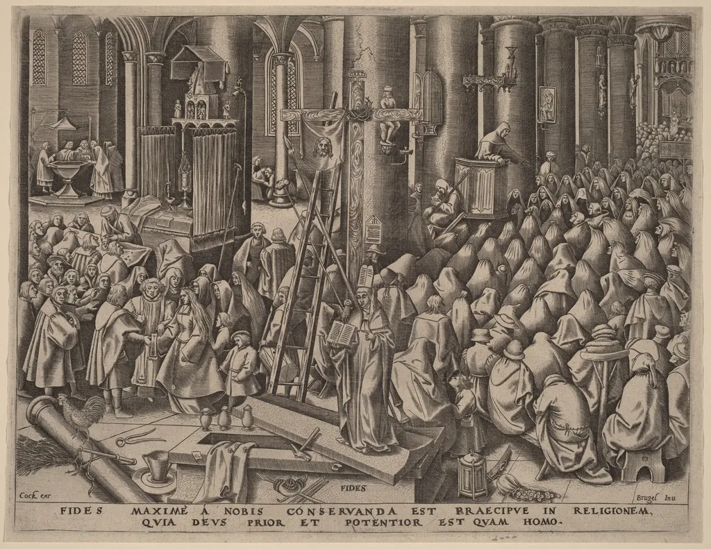 Faith, by Philip Galle, ink, 1559