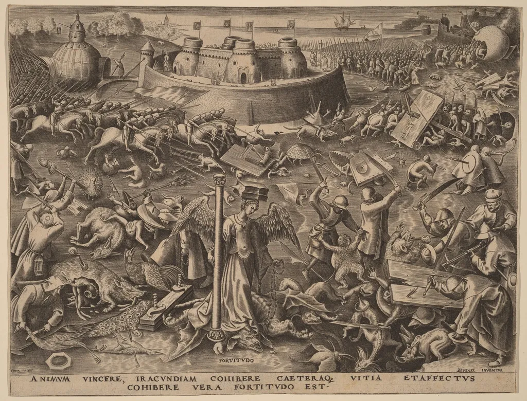 Fortitude, by Philip Galle, ink, 1559