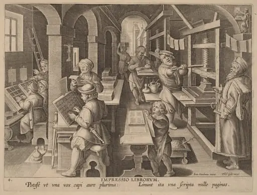 Impressio Liborum (Printing Books), by Philip Galle