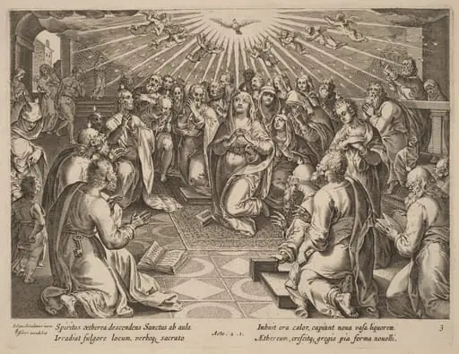Pentecost, by Philip Galle