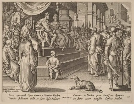 Saint Paul before Festus and Agrippa, by Philip Galle