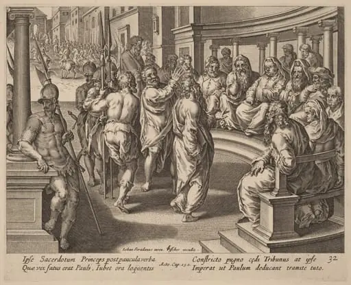 Saint Paul before the High Priest, by Philip Galle