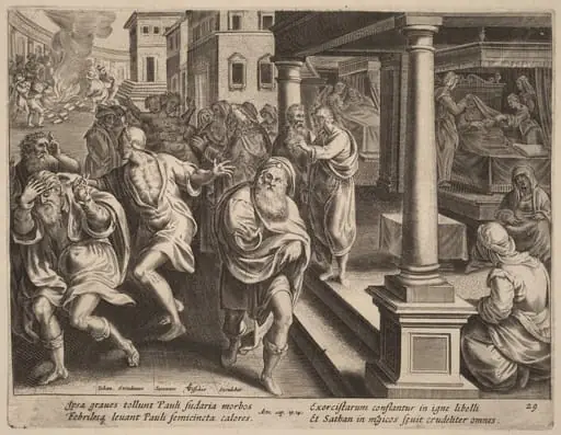Saint Paul Driving Out Evil Spirits, by Philip Galle