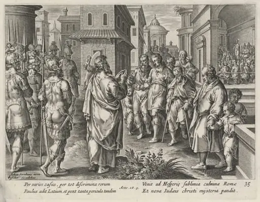 Saint Paul Preaching in Rome, by Philip Galle
