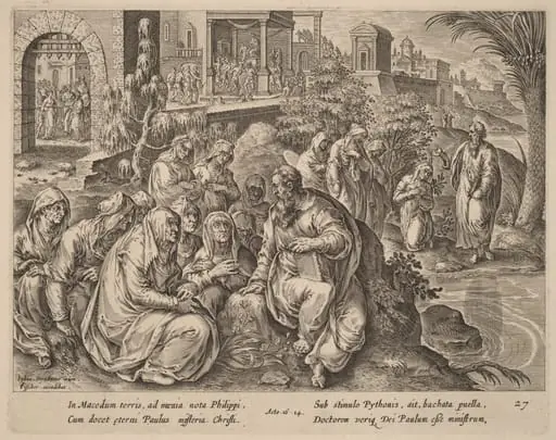 Saint Paul Speaks to the Women of Philippi by a River, by Philip Galle