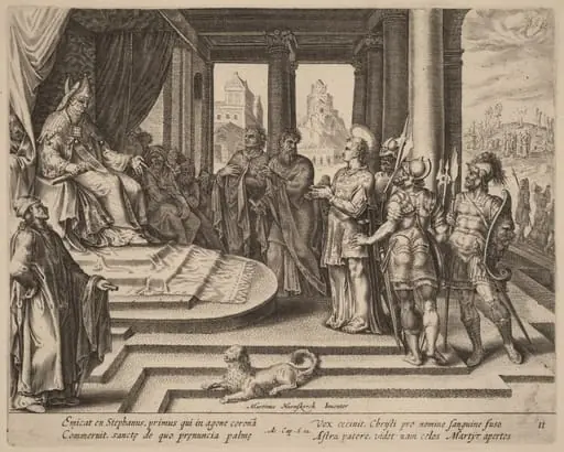 Saint Stephen before the Council, by Philip Galle