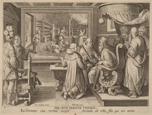 Ser, Sive Sericus Vermis (Silk, or the Silkworm), by Philip Galle