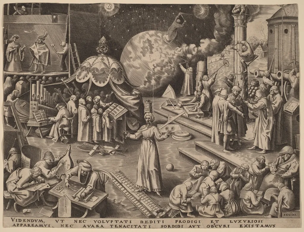 Temperance, by Philip Galle, ink, 1559