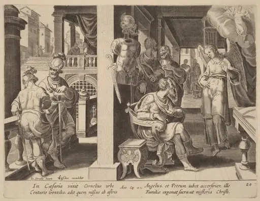 The Angel Commands Cornelius to Fetch Saint Peter, by Philip Galle