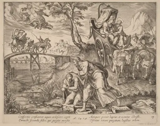 The Baptism of the Eunuch by Saint Philip, by Philip Galle