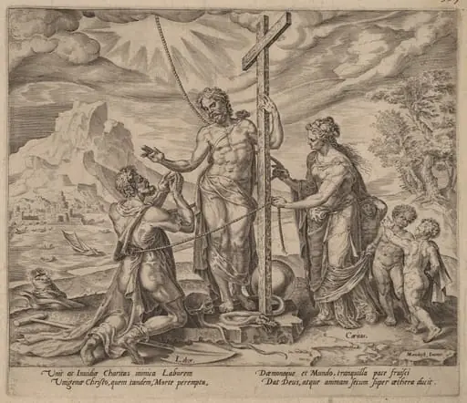 The Diligent Worker United with Christ after Death, by Philip Galle