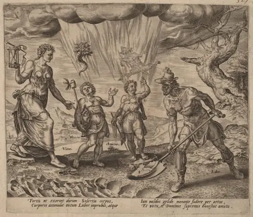 The Lord Endowing the Diligent Worker with Food and Clothing, by Philip Galle