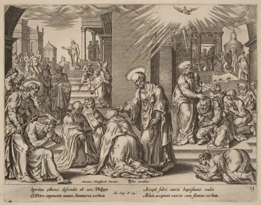 The People of Samaria Receive the Word of God, by Philip Galle