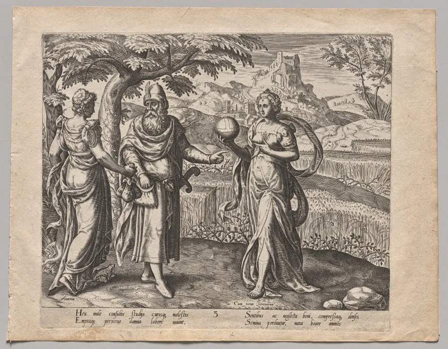 The Seed Received among the Thorns, by Philip Galle, 1574