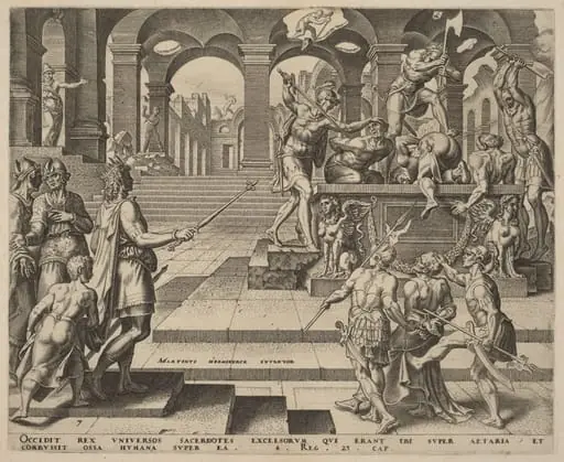 The Slaughter of the Priests of Samaria, by Philip Galle