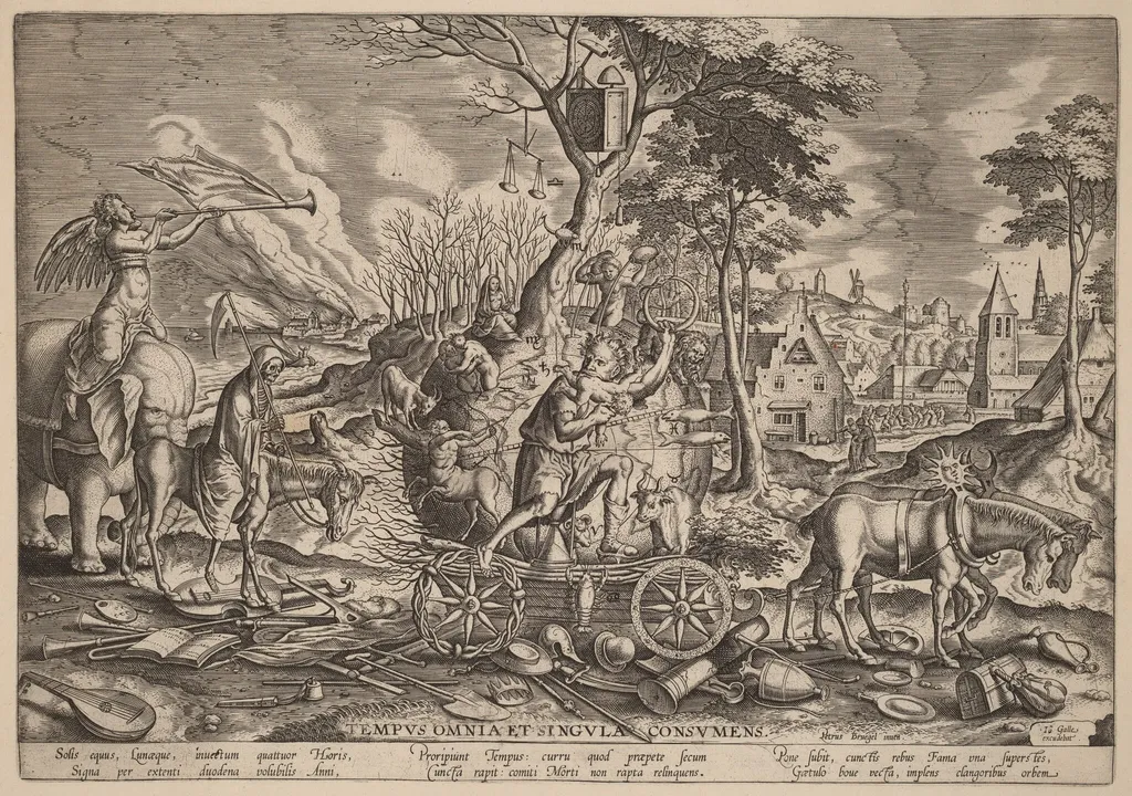 The Triumph of Time, by Philip Galle, ink, 1574