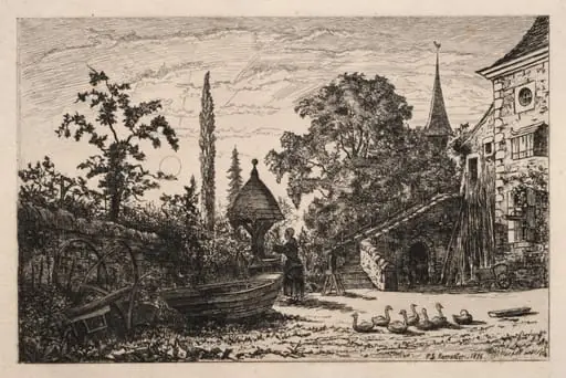 The Courtyard, by Philip Gilbert Hamerton