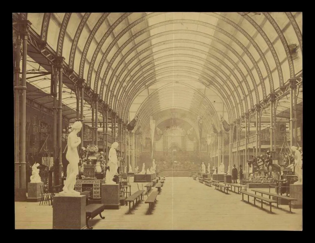 View of Manchester Art Treasures Exhibition, by Philip Henry Delamotte, photographic, 1857