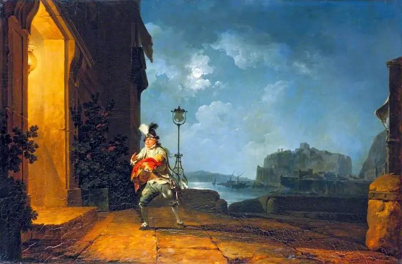 David Garrick (1717-1779), as Don John in 'The Chancers' by John Fletcher, Adapted by George Villiers, by Philip James de Loutherbourg