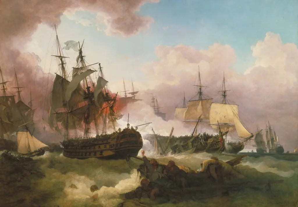 The Battle of Camperdown, by Philip James de Loutherbourg
