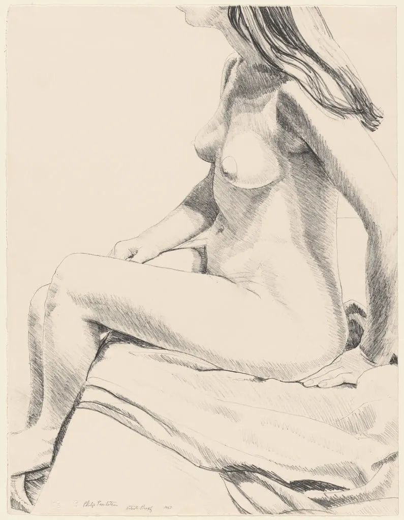 Untitled, by Philip Pearlstein, ink, 1967