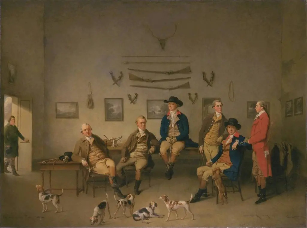 Members of the Carrow Abbey, by Philip Reinagle