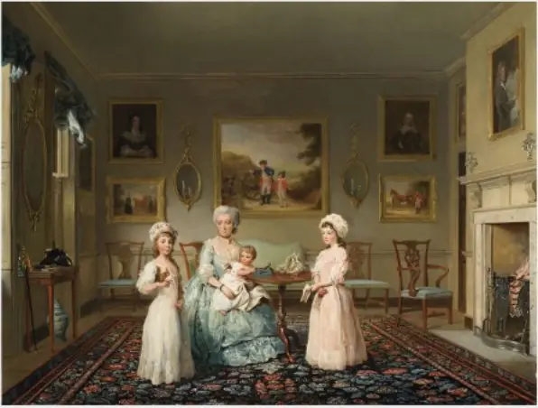 Portrait of Mrs Congreve with her Children, by Philip Reinagle