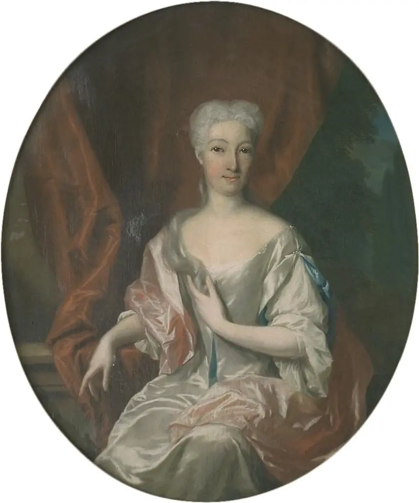 Portrait of Agnes Catherina Hoeuft (1689-1758), by Philip van Dijk