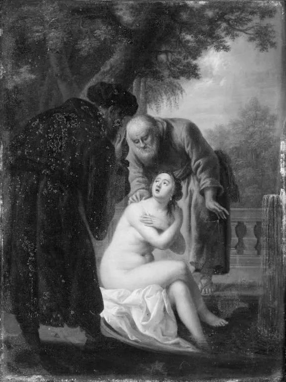 Susanna and the Elders, by Philip van Dijk, unspecified, 1724