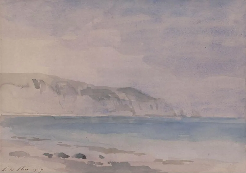 The Needles on a grey day, by Philip Wilson Steer, watercolor, 1919