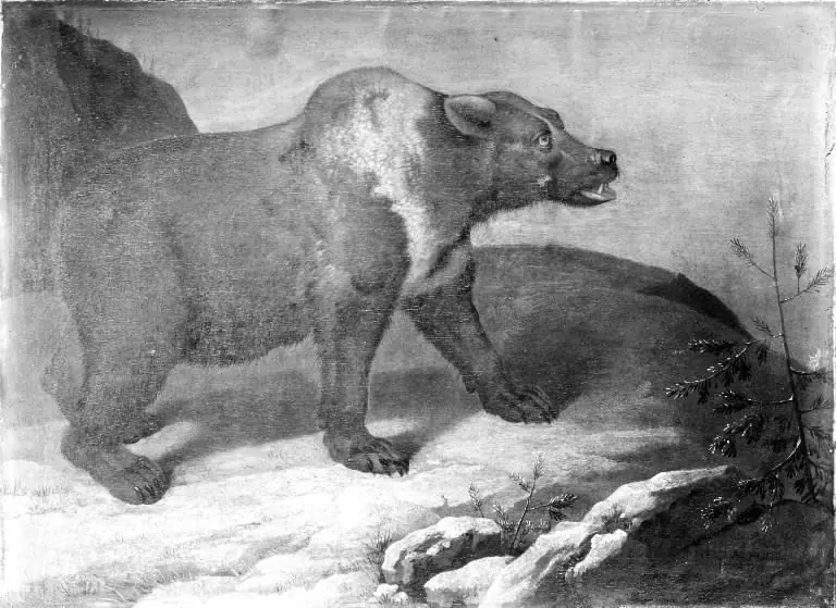 A Bear in a Winter Landscape, by Philipp Ferdinand de Hamilton