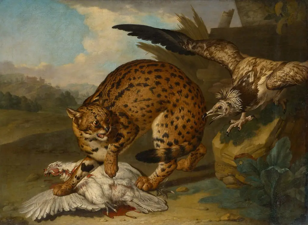 Leopard und Geier, by Philipp Ferdinand de Hamilton