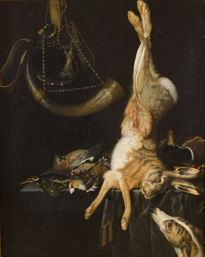 Still Life with a Hare, by Philipp Ferdinand de Hamilton