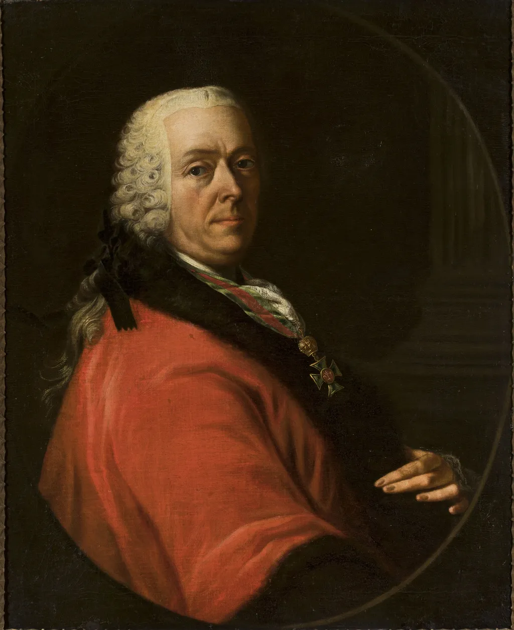 Portrait of count Gaspar Paris Anton, by Philipp Haller, oil, 1756