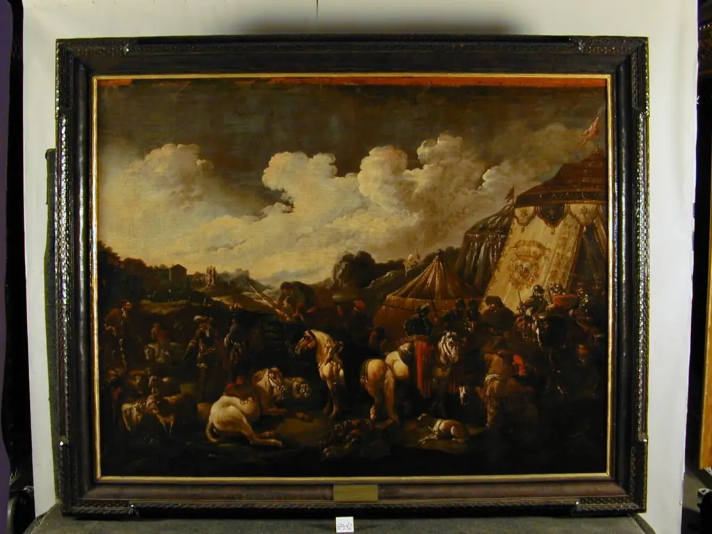 A Military Encampment, by Philipp Peter Roos