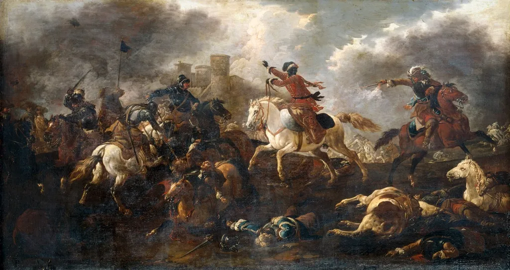 Reitertreffen, by Philipp Peter Roos, unspecified, 1691