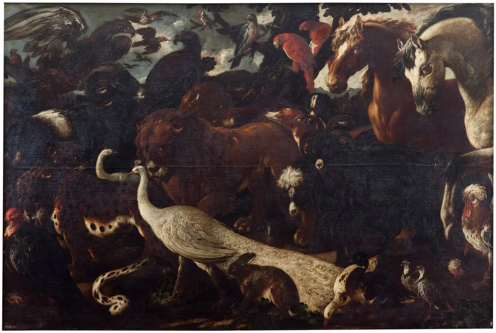 Various animals gathered before Noah's Ark, by Philipp Peter Roos