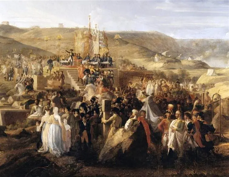 Napoleon I, at the Boulogne camp, distributes the crosses of the Legion of Honor, August 16, 1804, by Philippe-Auguste Hennequin