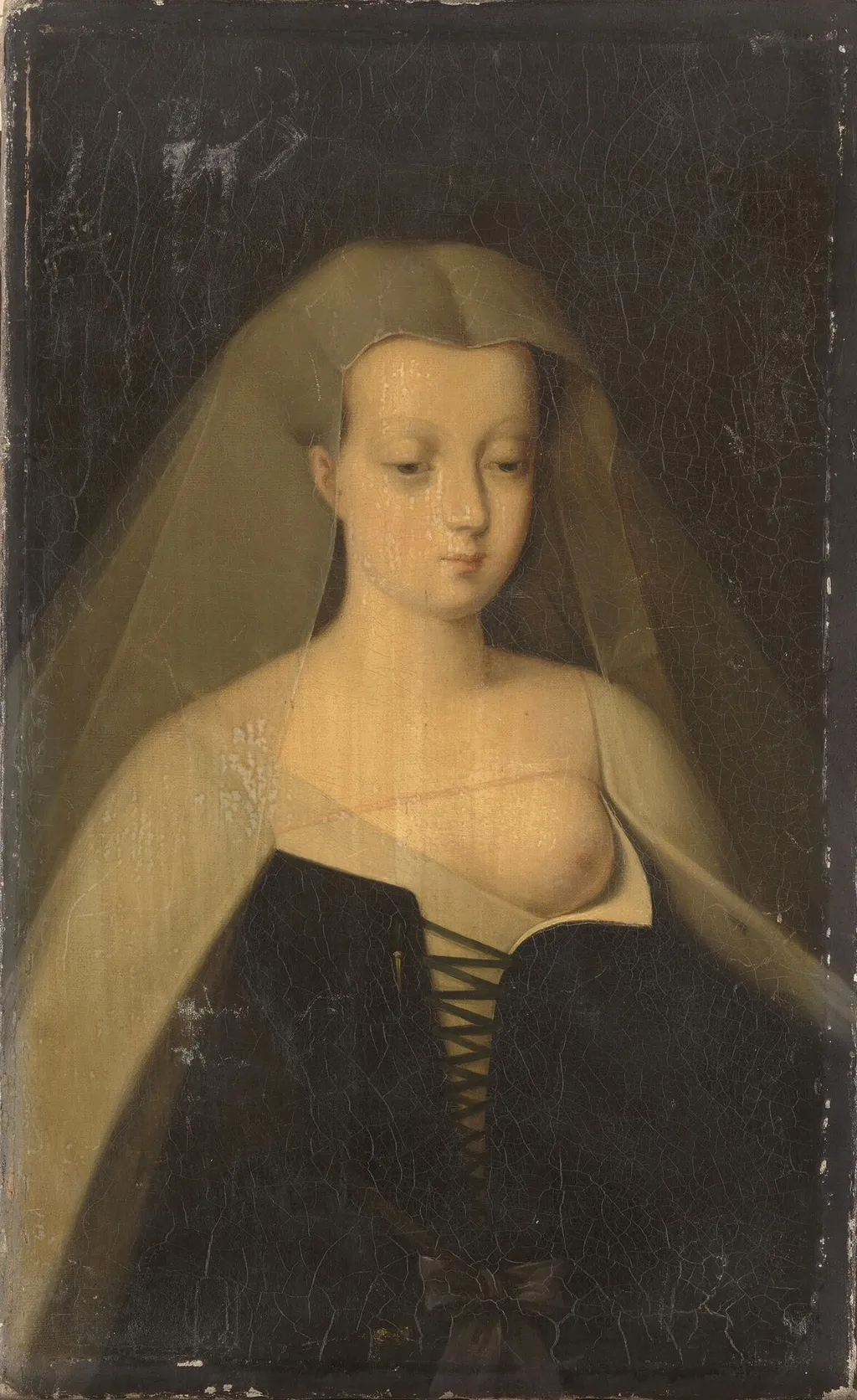 Agnès Sorel, lady of Beauté-sur-Marne, by Philippe Comairas, oil, 1834