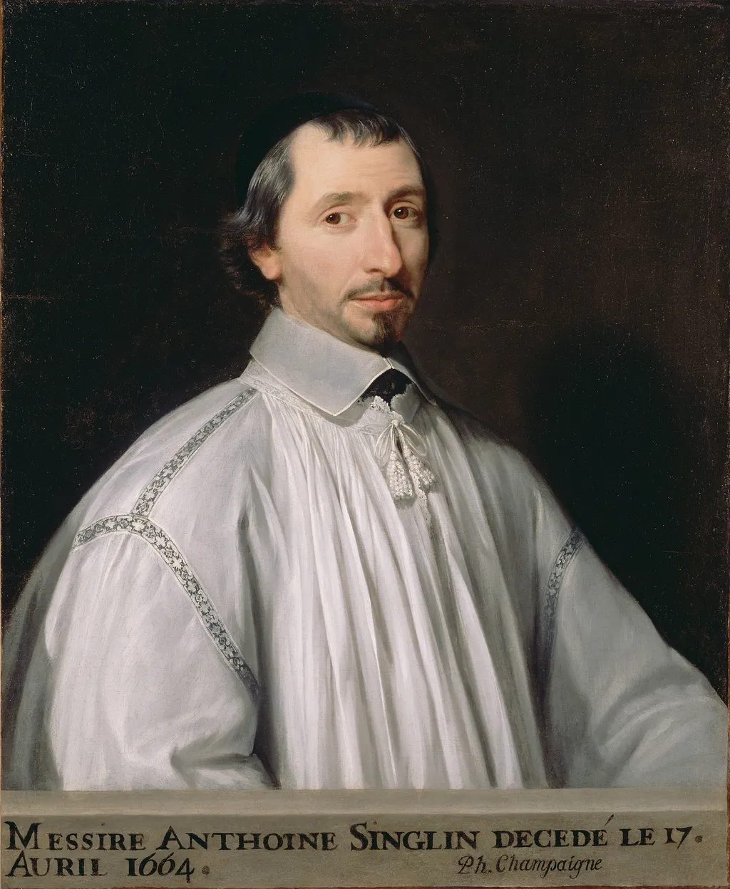Antoine Singlin, by Philippe de Champaigne, oil, 1646