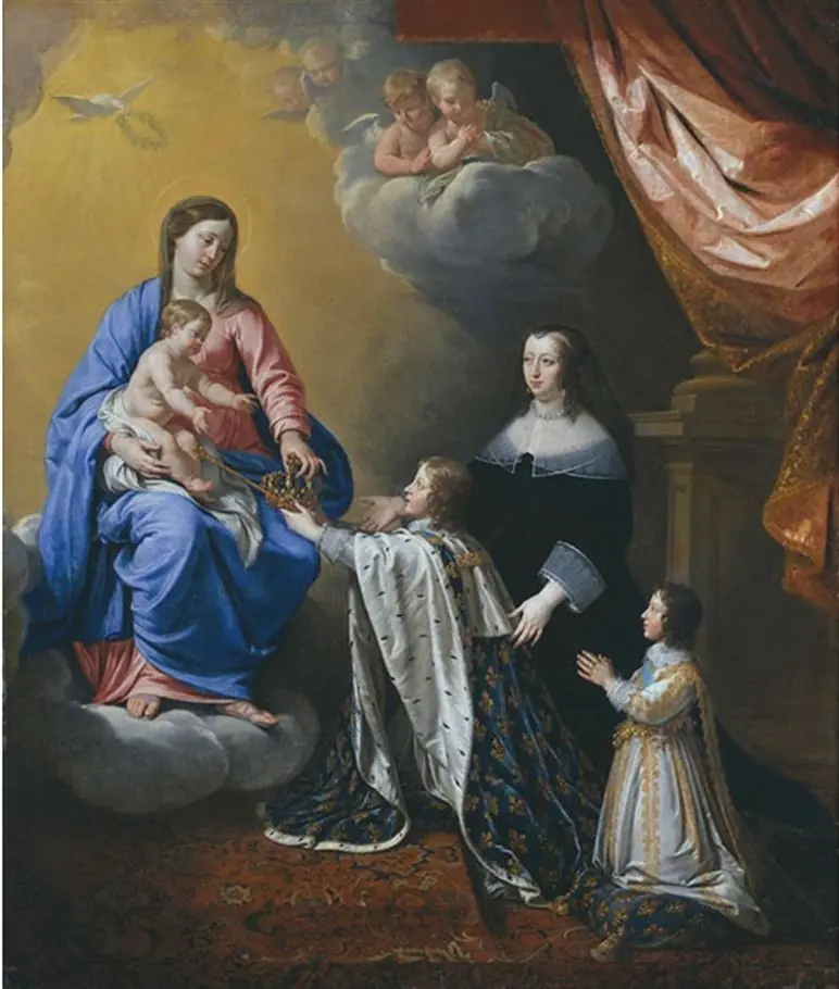Louis XIV with his mother and brother, by Philippe de Champaigne