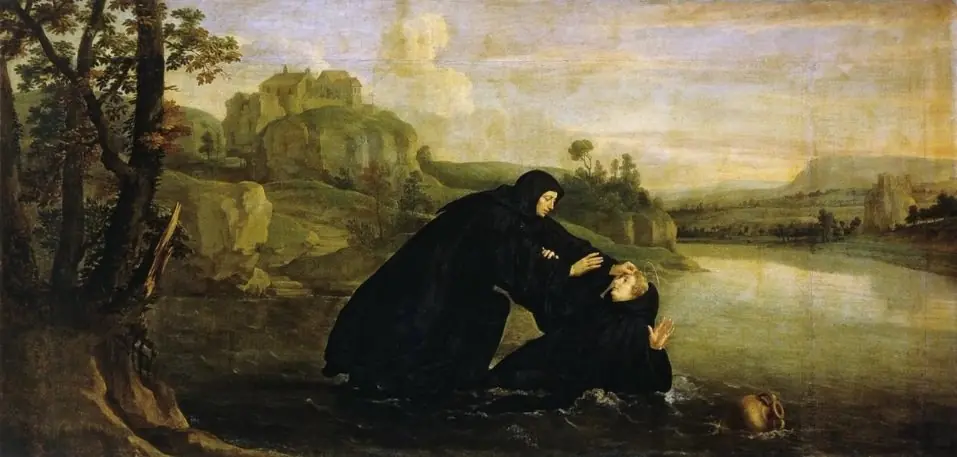 Placidus saved from the water by friar Maurus, by Philippe de Champaigne