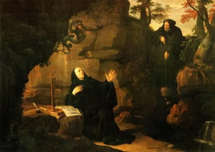 Saint Benedict fed by friar Romanus, by Philippe de Champaigne