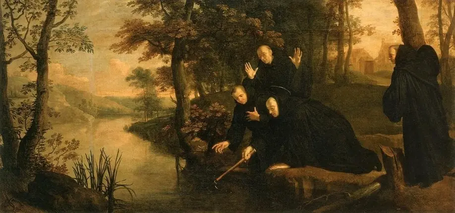 Scenes from the life of Saint Benedict: the axe fixed to its shaft, by Philippe de Champaigne