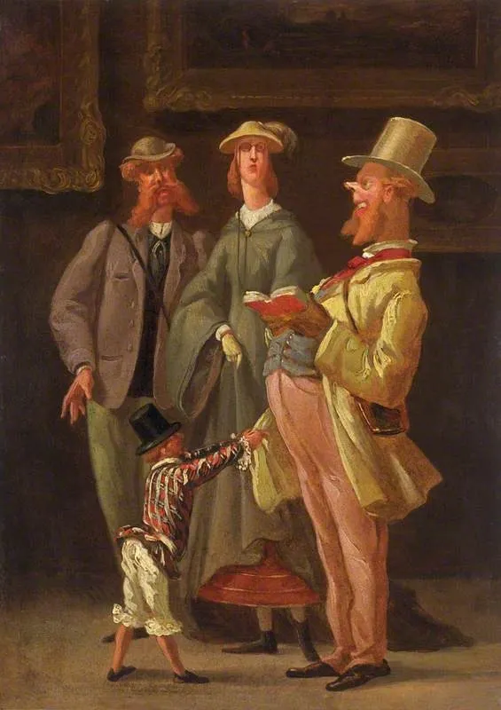English Tourists at the Louvre, by Philippe Jacques Linder, unspecified, 1860